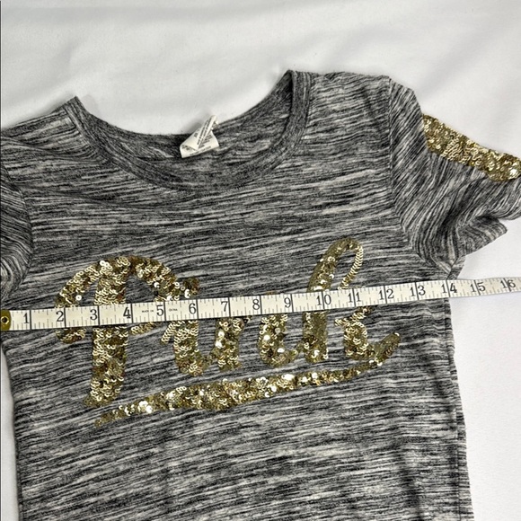 Victoria's Secret Gray Tee with Gold Accents - Picture 5 of 6